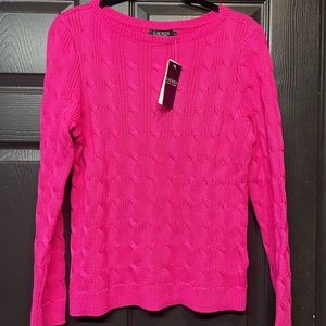 Ralph Lauren Pink sweater size XL new with tag